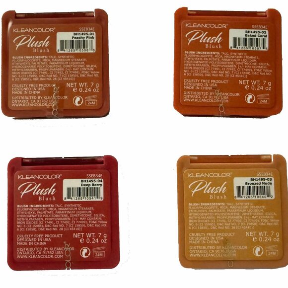 Kleancolor Plush Blush Bronzer, Pressed Powder Compact, Comes in 4 Colors, New - Picture 2 of 6